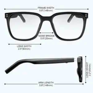 Smart Translation Wireless Bluetooth Eyeglasses - Thumbnail Image 4