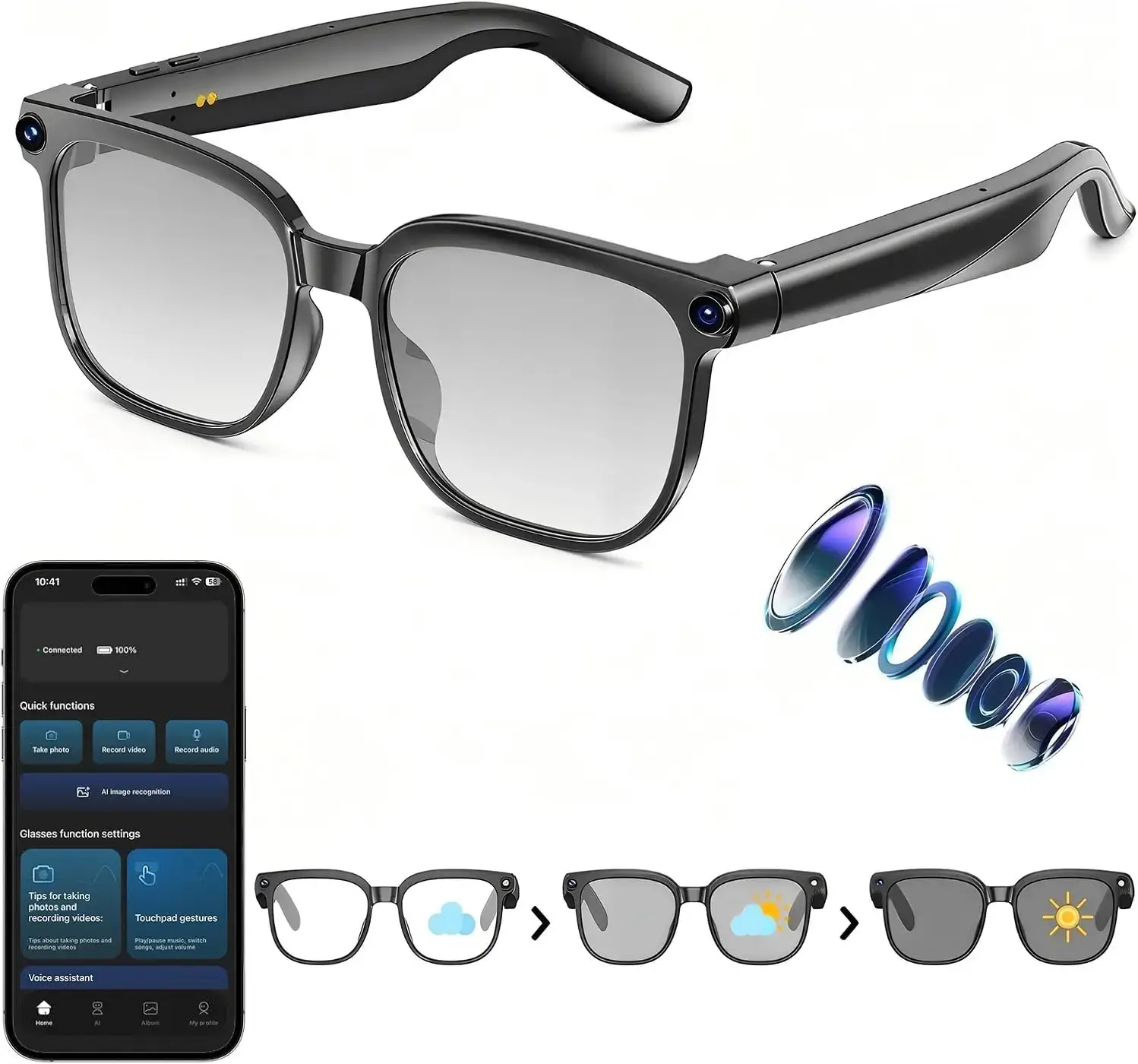 Smart Video Recording Glasses - Image 1