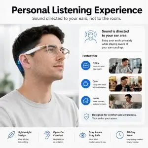 Bluetooth Smart Audio Glasses - Thumbnail Image 6