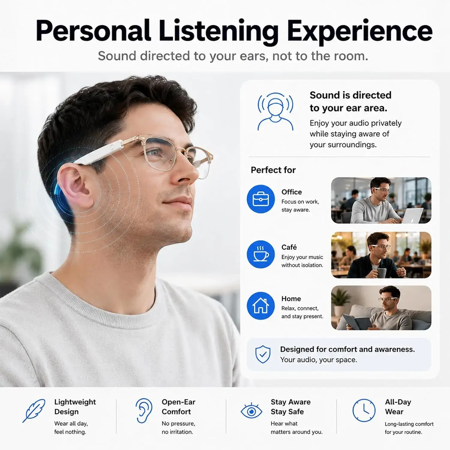 Bluetooth Smart Audio Glasses - Image 6