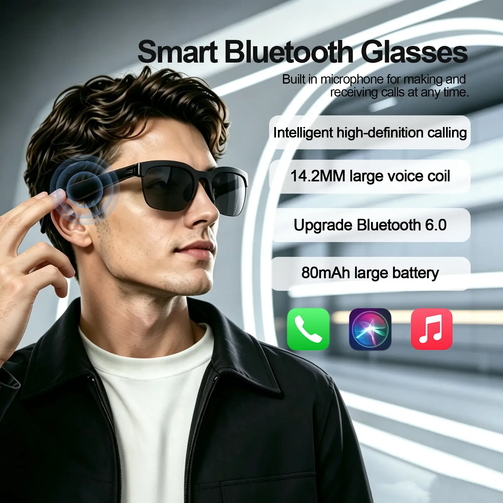 Bluetooth Wireless Smart Audio Sunglasses - Image 5