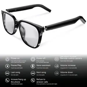 Smart Translation Wireless Bluetooth Eyeglasses - Thumbnail Image 8