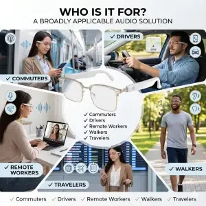 Bluetooth Smart Audio Glasses - Thumbnail Image 8